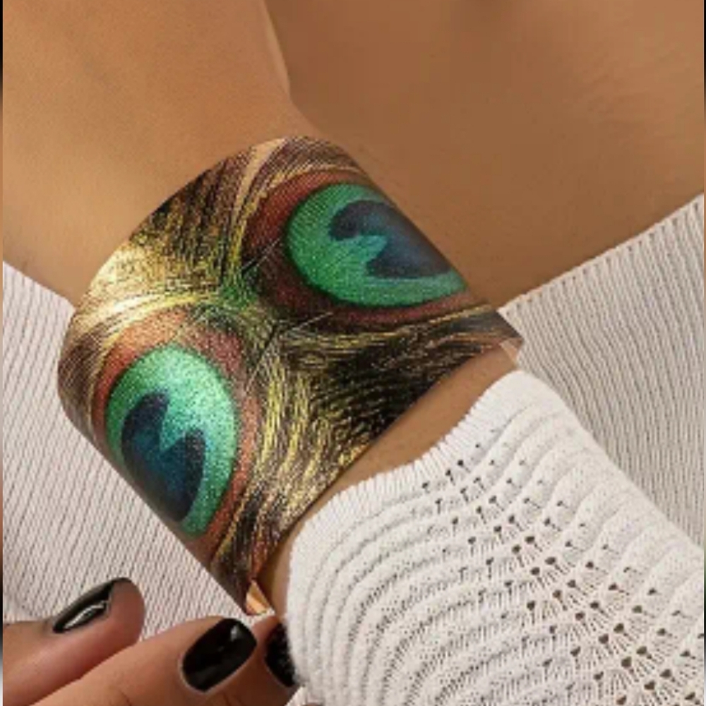 PEACOCK CUFF BRACELET JUST BEAUTIFUL